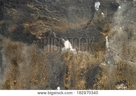 Aged cracked concrete stone plaster wall background and texture style