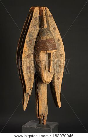 Sikasso, Mali - 14 May 2012: Bamana ceremony mask of Mali