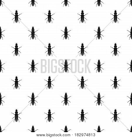 Beetle insect pattern seamless in simple style vector illustration