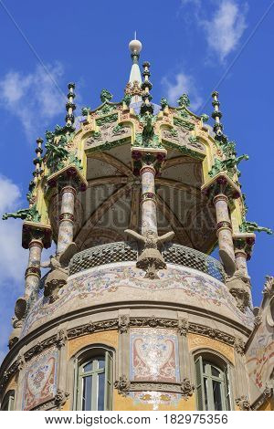 Tower of the La Rotonda is a building modernist located on the corner of Paseo de San Gervasio in Barcelona Spain
