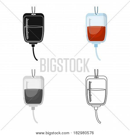Blood donation icon in cartoon design isolated on white background. Charity and donation symbol stock vector illustration.