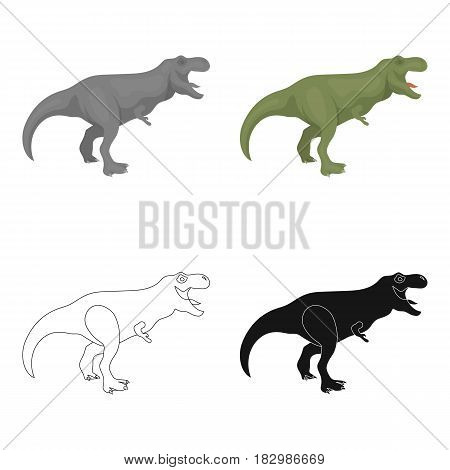 Dinosaur Tyrannosaurus icon in cartoon design isolated on white background. Dinosaurs and prehistoric symbol stock vector illustration.