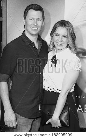 Michael Cameron and Beverley Mitchell at the Los Angeles premiere of 'Unforgettable' held at the TCL Chinese Theatre in Hollywood, USA on April 18, 2017.