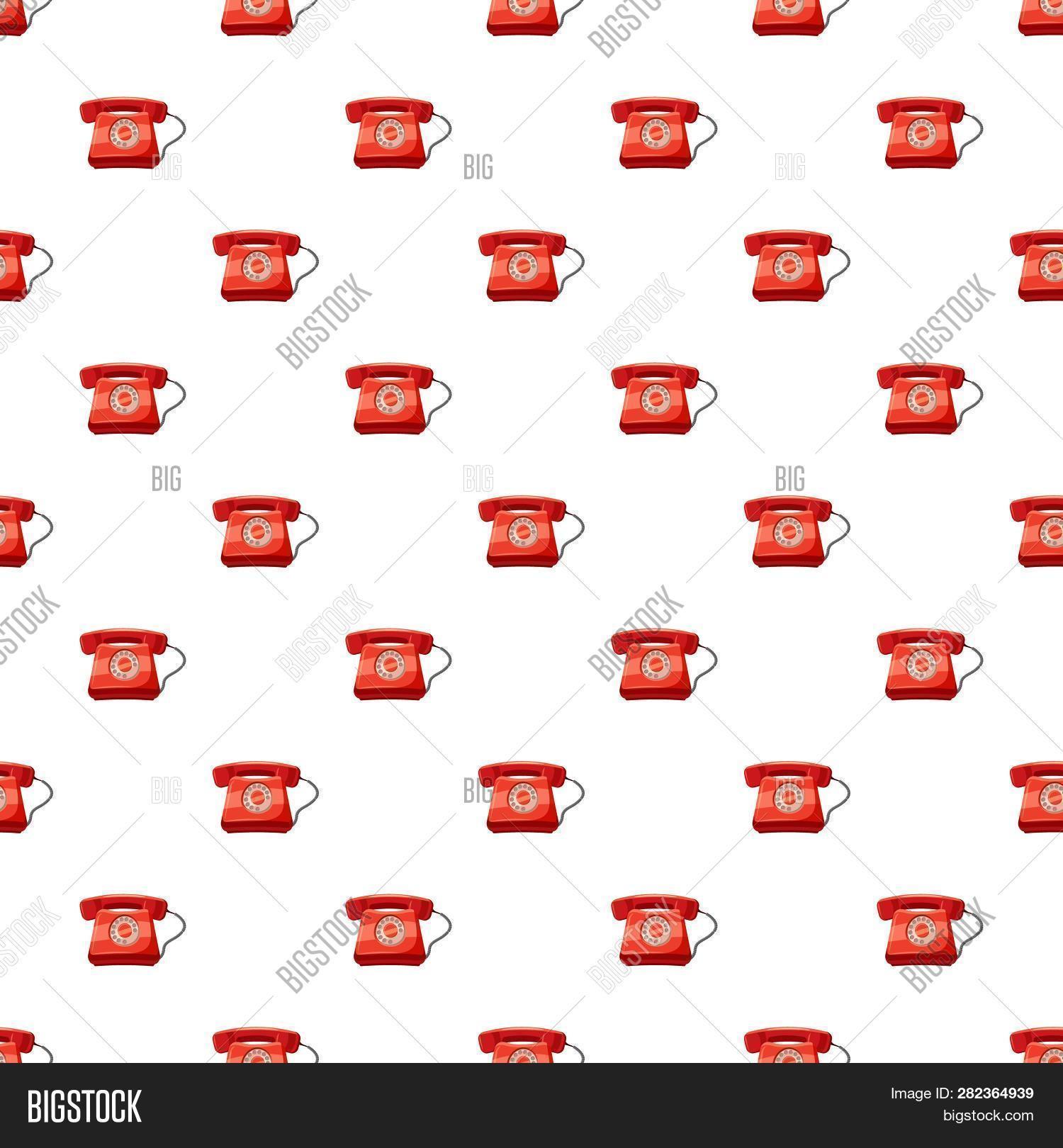 Phone Pattern R Small R Red Retro Phone Image & Photo (Free Trial) | Bigstock
