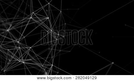 Abstract Digital Background. Big Data Visualization. Network Connection Structure. Science Backgroun