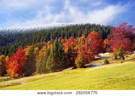 Autumn And Winter In The Mountains