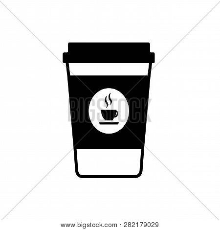 Coffee Cup Flat Icon Isolated On White Backround. Plastic Coffee Cup. Vector Illustration.