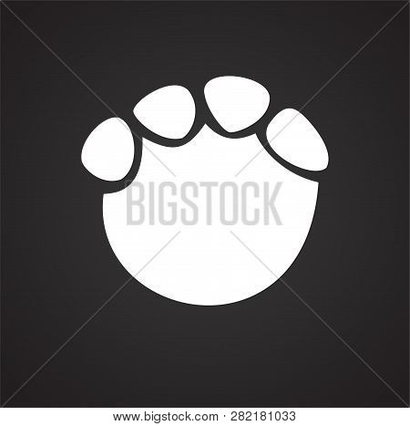 Foot Print Icon On Black Background For Graphic And Web Design, Modern Simple Vector Sign. Internet 