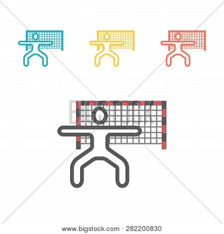 Goalkeeper Icon. Vector Signs For Web Graphics