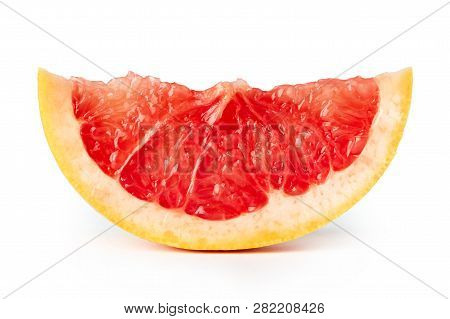 Fresh Raw Grapefruit (citrus X Paradisi) Isolated On White Background