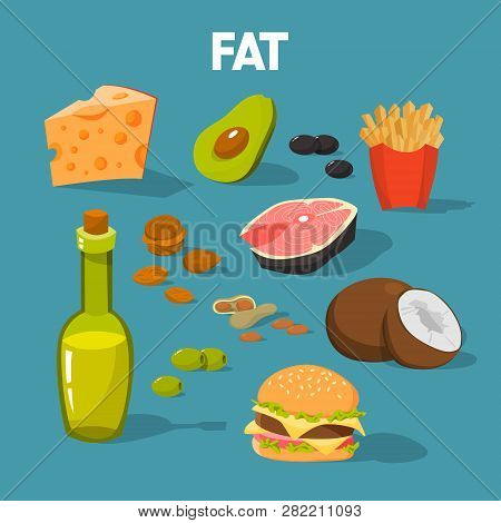 Fat Food. Cheese And Junk Food, Avocado