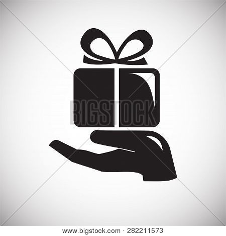 Birthday Gift Icon On White Background For Graphic And Web Design, Modern Simple Vector Sign. Intern