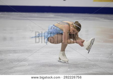 Belarus, Minsk, Ice Arena, January 25, 2019. European Figure Skating Championship.woman Figure Skate