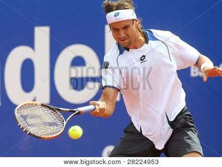 BARCELONA - 21 APRIL: Spaans David Ferrer in actie tijdens de tweede ronde match van de Barcelona 