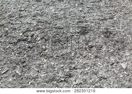 Post-glacial Crushed Bits Of Stones In Form Of Flakes