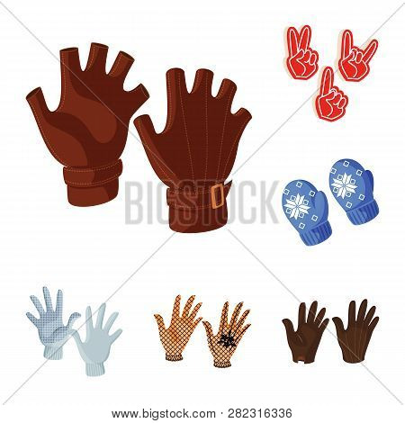 Vector Illustration Of Accessory And Style Logo. Set Of Accessory And Distinctive Vector Icon For St