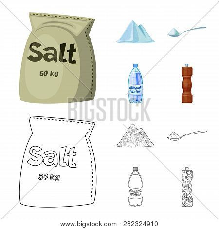 Vector Illustration Of Cooking And Sea Icon. Set Of Cooking And Baking   Vector Icon For Stock.