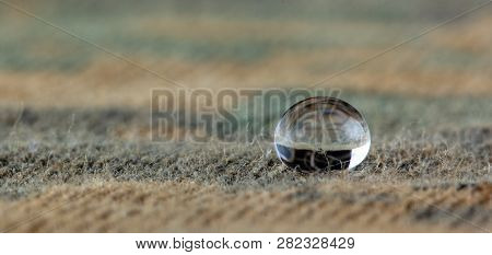 Water Droplets On Moisture Resistant Fabric Close Up