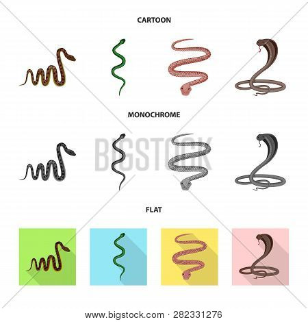 Vector Design Of Mammal And Danger Symbol. Collection Of Mammal And Medicine Stock Symbol For Web.