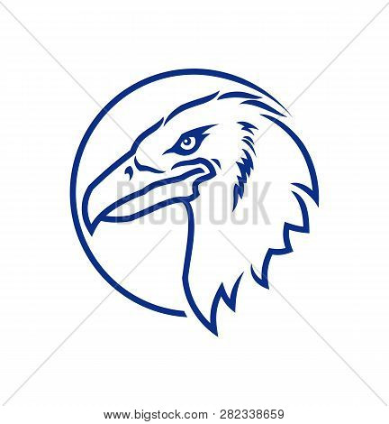 Eagle Head Icon. Eagle Silhouette In Circle