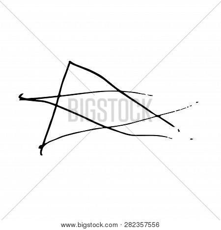 Chidish Drawing Of A Star In Vector Isolated On White.