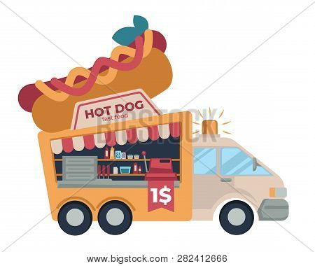 Fast Food Truck Hot Dog Cheap Street Meals