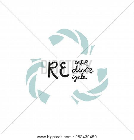 Hand Drawn Doodle Elements Of Zero Waste Lifestyle.