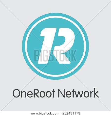 Rnt - Oneroot Network. The Icon Of Coin Or Market Emblem.