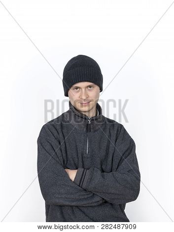 Portrait Of Young Man With Wooly Hat