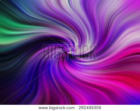 Violet, Pink, Blue And White Spiral Linear Abstract Background