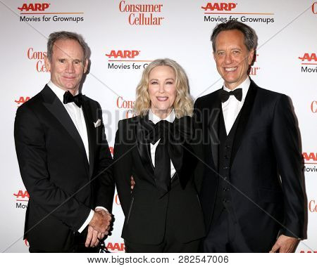 LOS ANGELES - FEB 4:  Bo Welch, Catherine O'Hara, Richard E Grant at the Movies for Growups Awards at the Beverly Wilshire Hotel on February 4, 2019 in Beverly Hills, CA