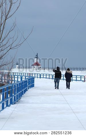 After Days And Nights Of Exceedingly Low Temperature And Wind Chill Readings, The Lighthouse At St. 