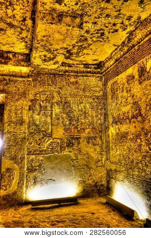 Frescoes At The Wall Of The Tomb Of Meryre, High Priest Of The Athen , Akhetaten At Amarna Archarolo