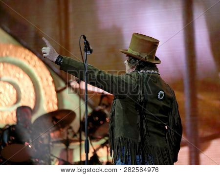 Verona, Vr, Italy - May 1st, 2017: Live Concert At Verona Arena Of Zucchero Fornaciari Called Sugar 