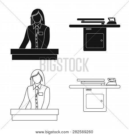 Vector Illustration Of Laundry And Clean Sign. Collection Of Laundry And Clothes Vector Icon For Sto