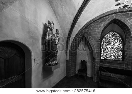 Berlin - September 09, 2018: Interior Of The Church Of St. Nicholas In The Historic Center Of Altsta
