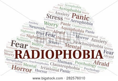 Radiophobia Word Cloud. Wordcloud Made With Text Only.