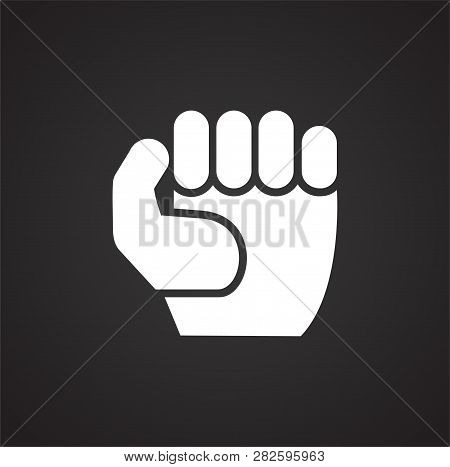 Fist Icon On White Background For Graphic And Web Design, Modern Simple Vector Sign. Internet Concep