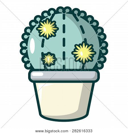 Astrophytum Cactus Icon. Cartoon Illustration Of Astrophytum Cactus Icon For Web Design