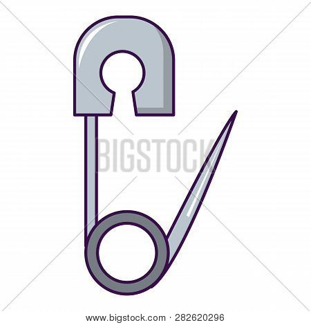 Safety Pin Icon. Cartoon Illustration Of Safety Pin Icon For Web Design