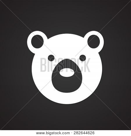 Bear Icon On Black Background For Graphic And Web Design, Modern Simple Vector Sign. Internet Concep