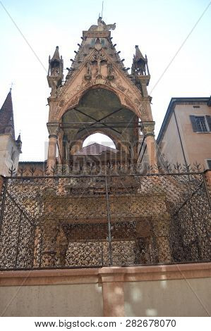 Tombs Of The Scaligere In Verona. Travel, Holidays, Architecture. March 30, 2015. Verona, Veneto Reg