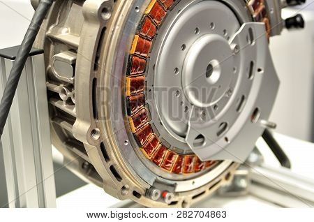 Integrated Electric Car Drive Module With Copper Wires.