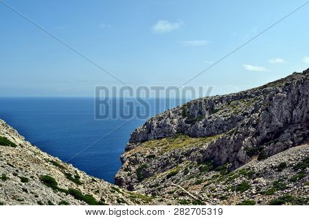 Beautiful Sea Bay And Mountains On Cap Formentor
