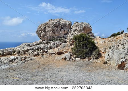 View Of The Big Stone On The Way To The Formentor Lighthouse In Mallorca