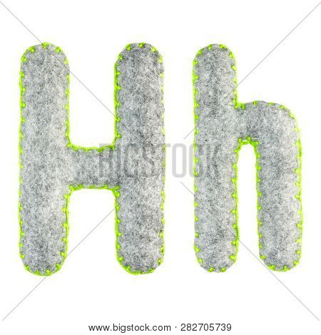 The Letter H Of The Latin Alphabet Isolated On A White Background. The Main And Upper Letter Of The 