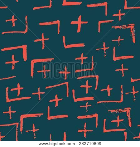 Tie Dye Japanese Geometric Artistic Seamless Pattern. Scribble Cartoon Doodle Craft Texture. Geo Wab
