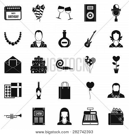Discotheque Icons Set. Simple Set Of 25 Discotheque Icons For Web Isolated On White Background