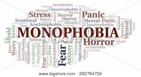 Monophobia Word Cloud. Wordcloud Made With Text Only.