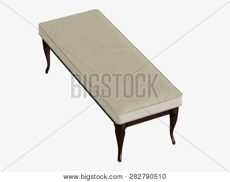 Banquette Cloth Bedge White Isolated Background 3d Rendering